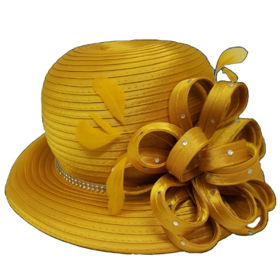 Yellow ladies top church hats