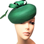 Straw Feather Beret