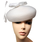 Straw Feather Beret