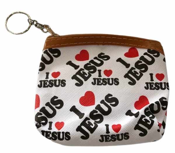 "I Love Jesus" Keychain Purse
