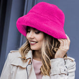 Faux Fur Brim Bucket Hat