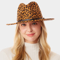 Faux Leather Panama Hat