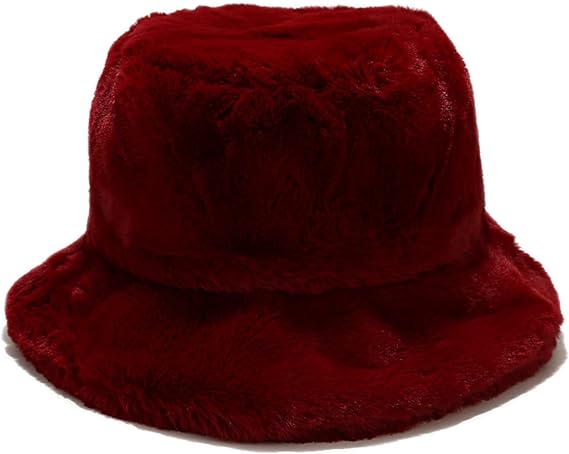 Faux Fur Brim Bucket Hat