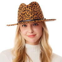 Faux Leather Panama Hat