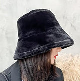 Faux Fur Brim Bucket Hat