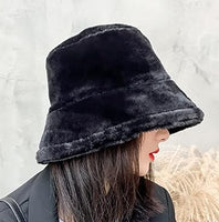 Faux Fur Brim Bucket Hat