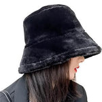 Faux Fur Brim Bucket Hat