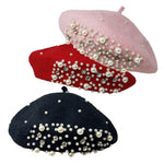 Bling Pearl Stone Beret