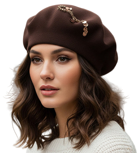Rhinestone Decorative Beret
