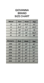 Giovanna Size Chart – GMI SUIT SHOP