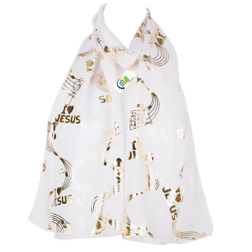 Jesus Musical Notes Scarf