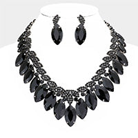 Stone Accented Necklace Set