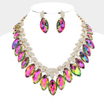 Stone Accented Necklace Set