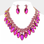 Stone Accented Necklace Set