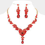 Teardrop Accented Necklace Set
