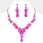Teardrop Accented Necklace Set