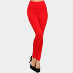 Fleece Lined Leggings (Red)