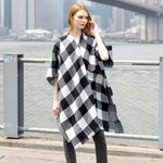 Reversible Plaid Poncho