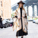 Solid Button Poncho
